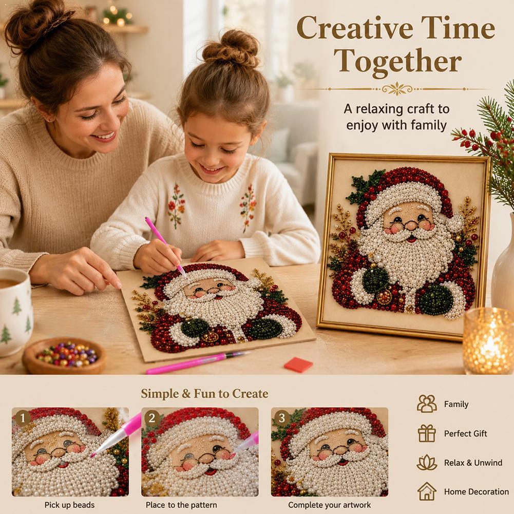 Art Craft For Christmas - طقم فني لتطريز اللؤلؤ على شكل