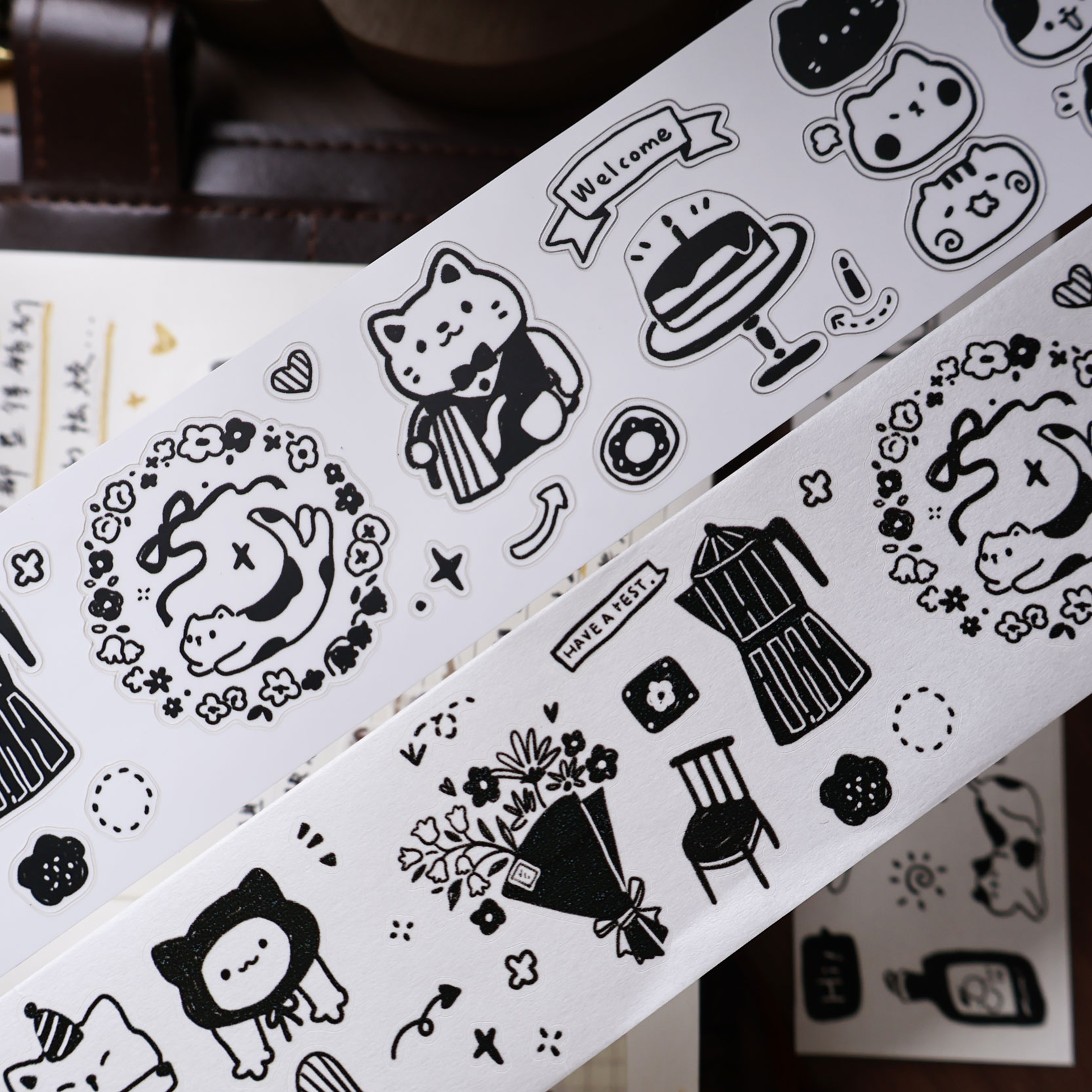 Washi Tape Rolls - YiEr Studio Vintage الحياة القهوة اليومية