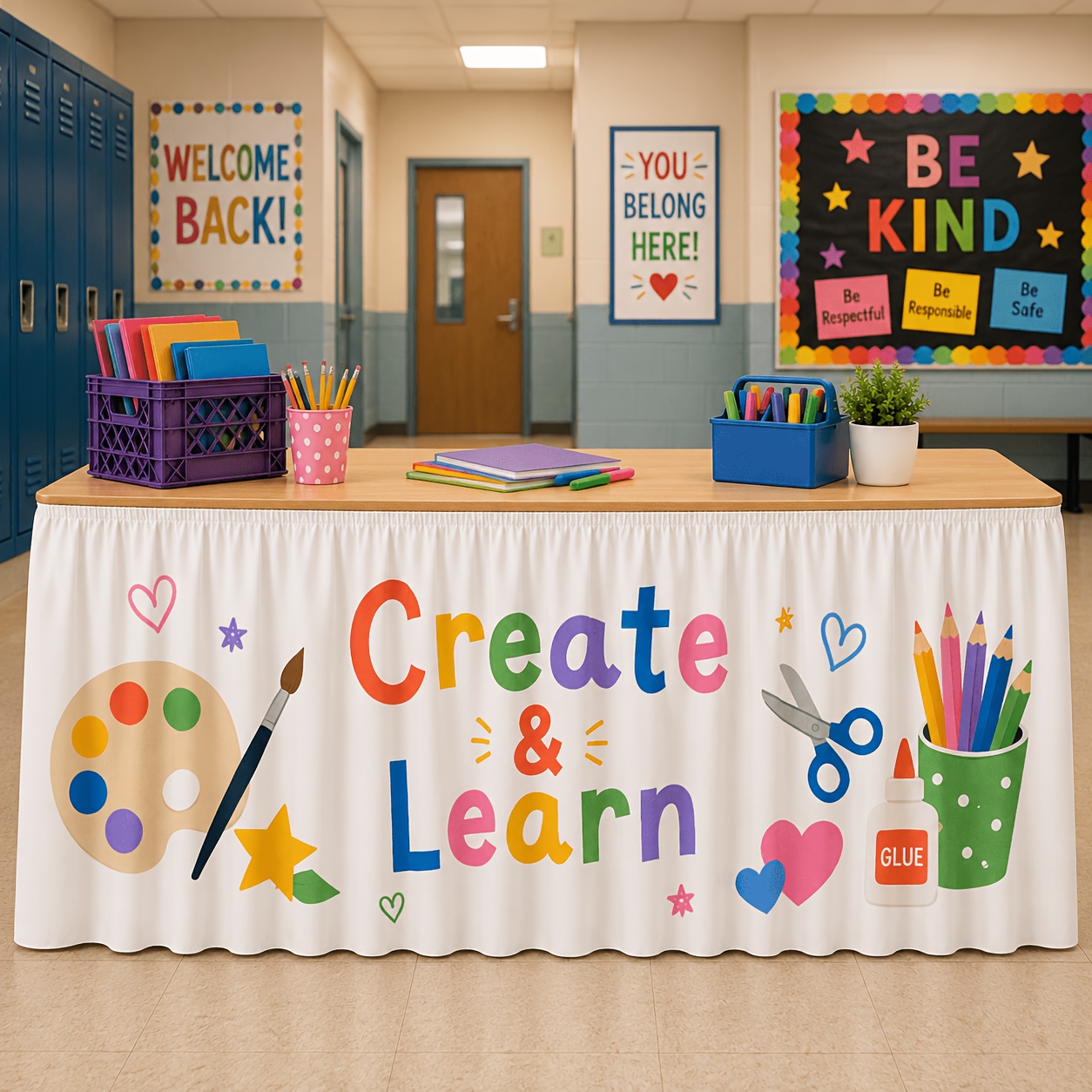 Art Craft Class - 1 مفرش طاولة، مجموعة مفارش طاولة