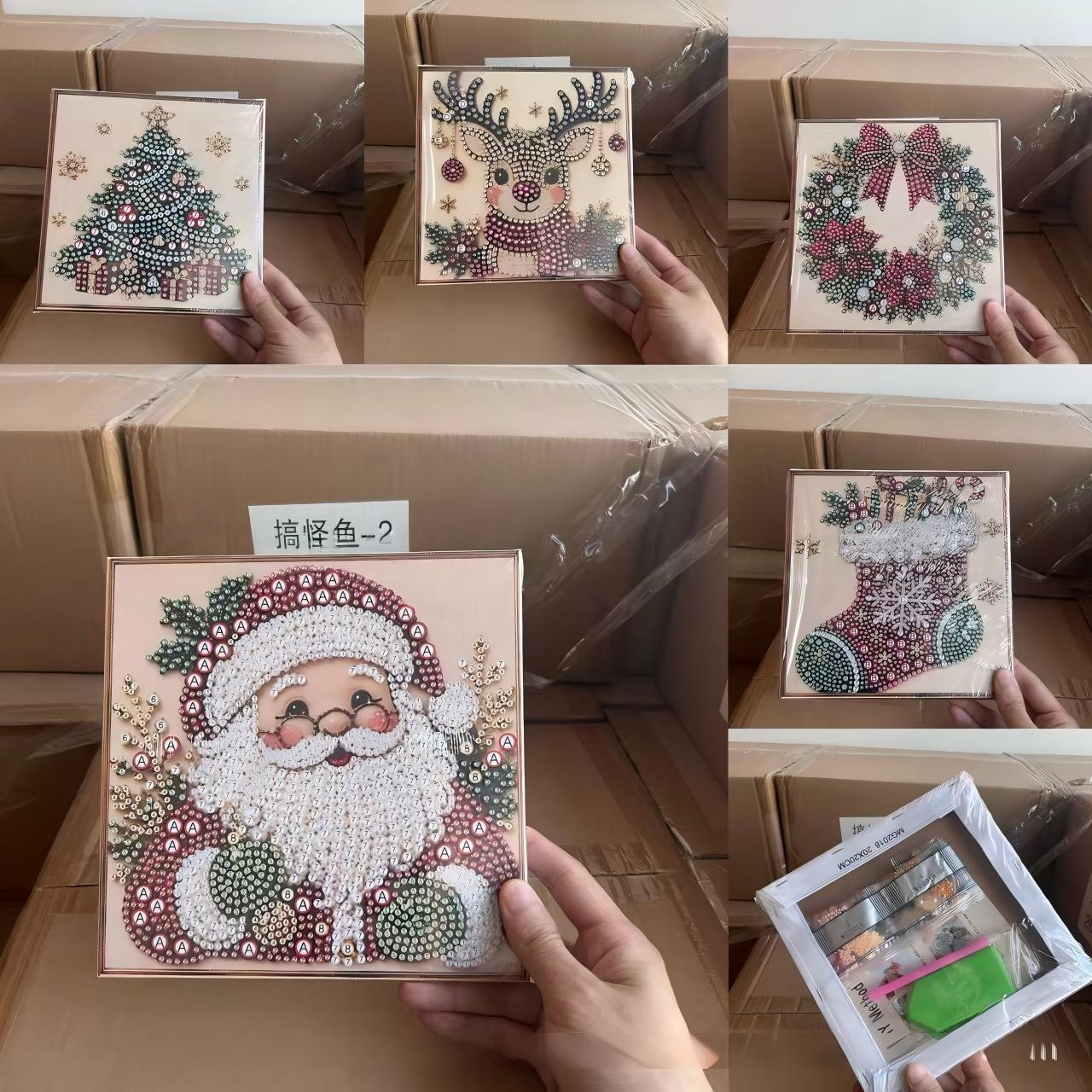 Art Craft For Christmas - طقم فني للرسم باللؤلؤ والماس لعيد