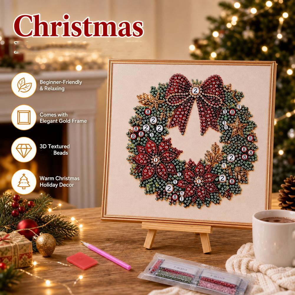 Art Craft For Christmas - مجموعة فن الرسم باللؤلؤ والماس لعيد