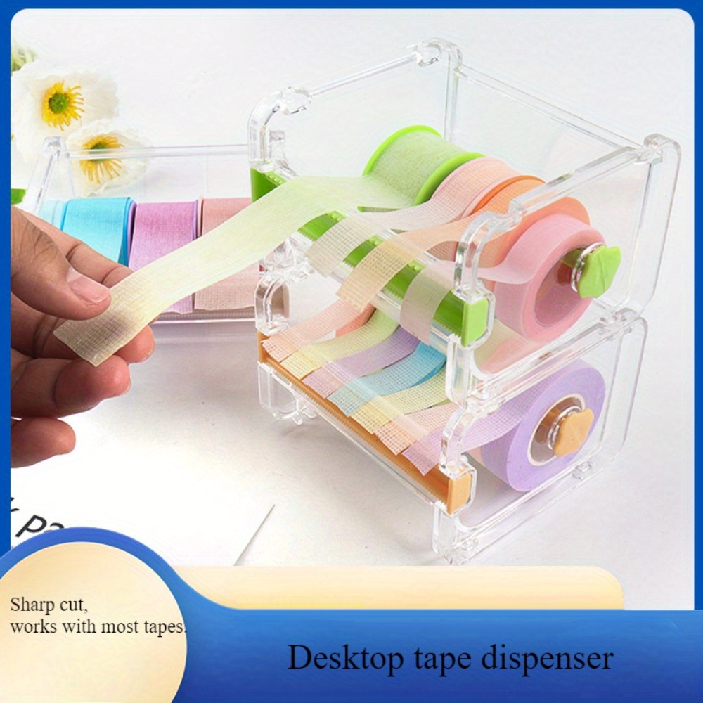 Washi Tape Rolls - موزع شريط لاصق متعدد الاستخدامات، قاطع