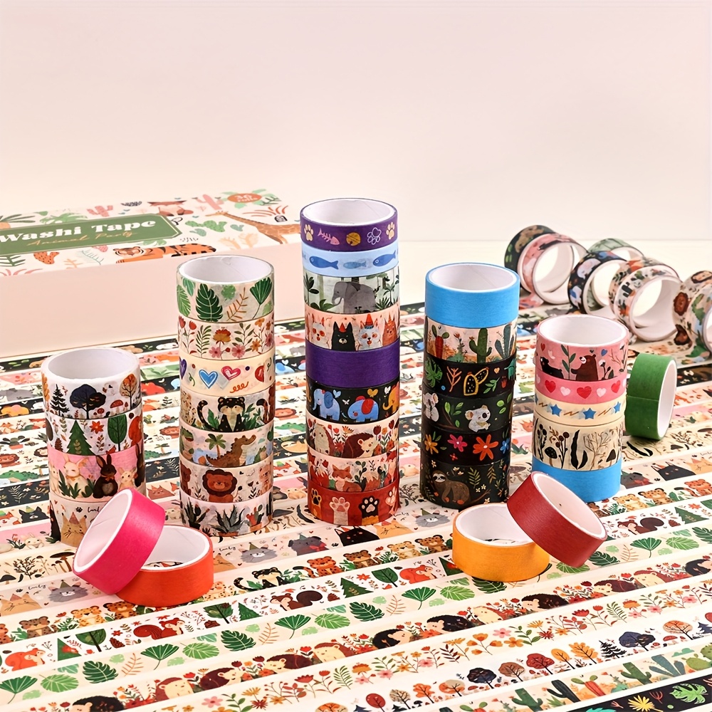 36 لفات خمر الحيوان حفلة اشي ا - مراجعة Washi Tape Rolls وسعره